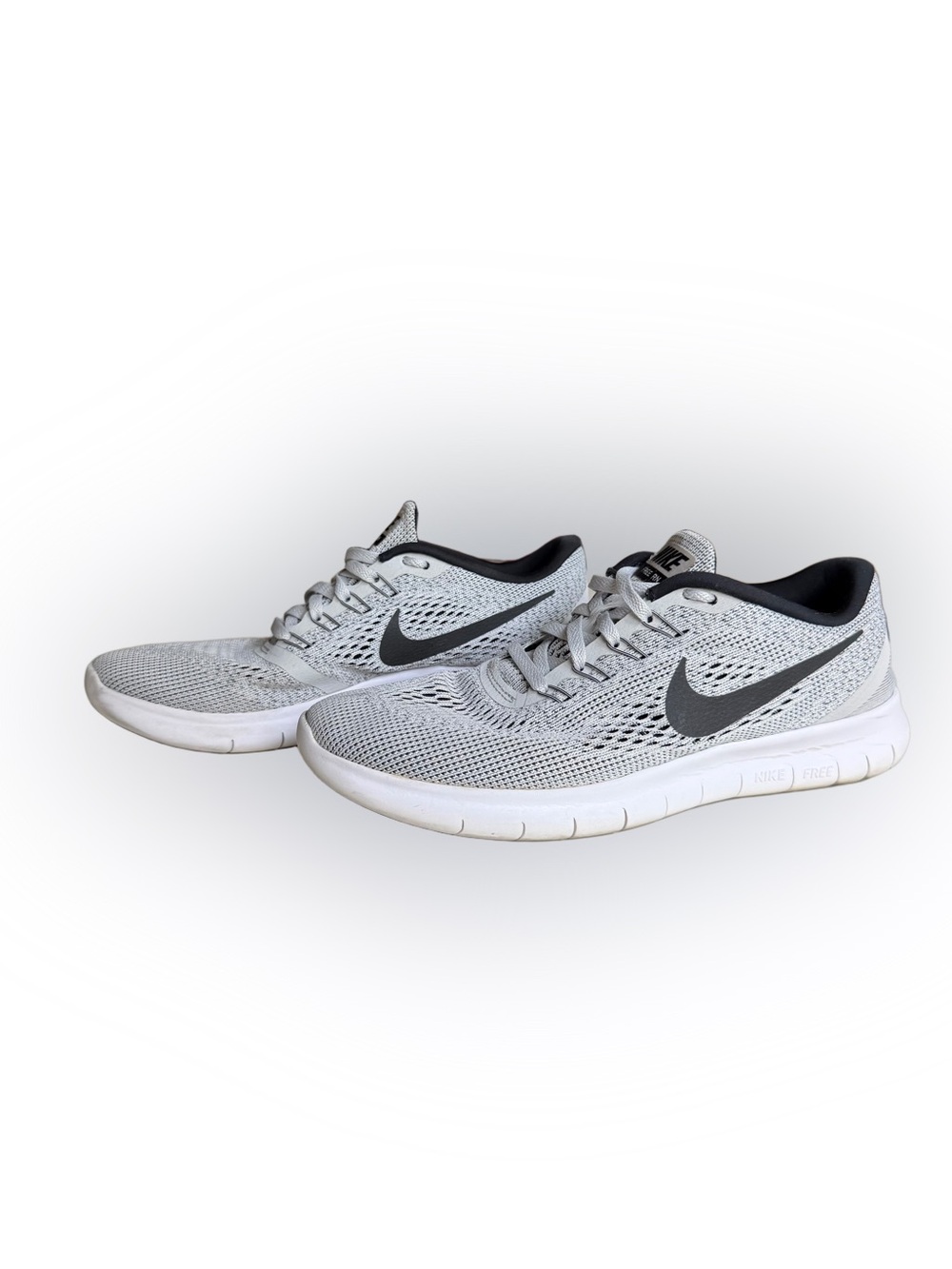Nike Free Runs White and Black Mesh